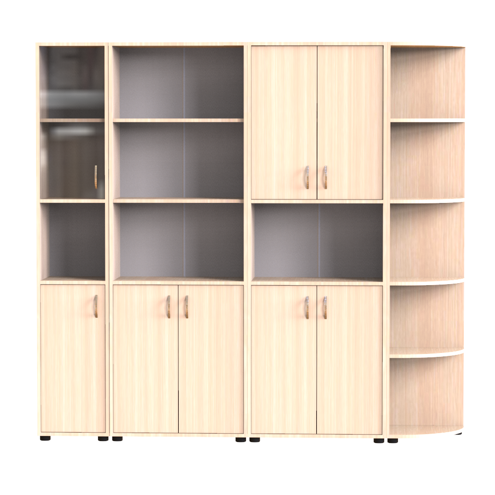 Шафи для зберігання засобів навчання (Стінка № 1 - 1936х320х1850 мм) МЕБЛІ ТЕХНОСТИЛЬ